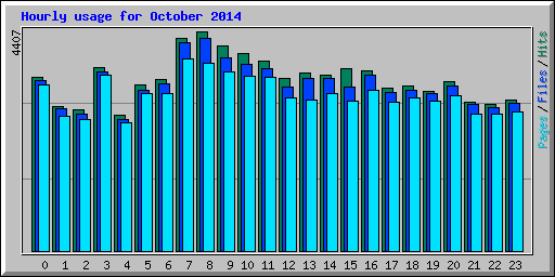 Hourly usage for October 2014