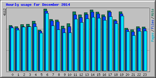 Hourly usage for December 2014