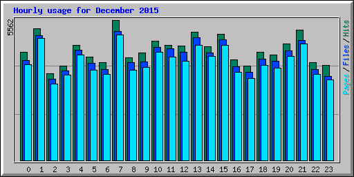 Hourly usage for December 2015