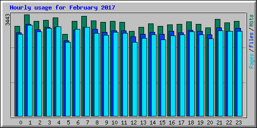 Hourly usage for February 2017