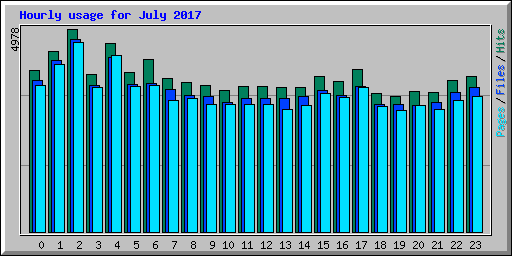 Hourly usage for July 2017