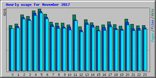 Hourly usage for November 2017